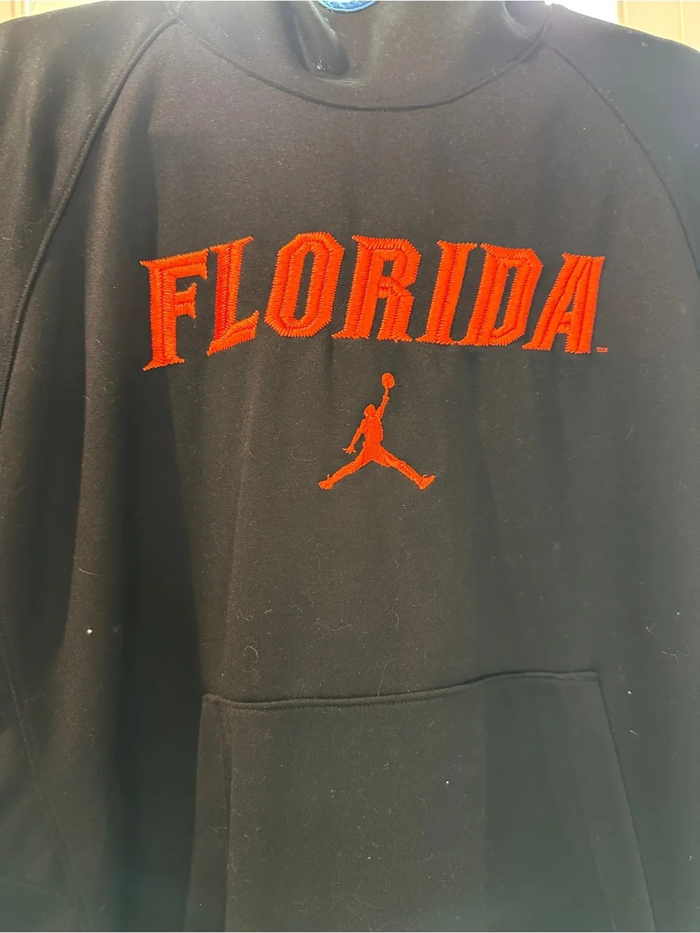 Jordan Black Hoodie with Red Jumpman Logo